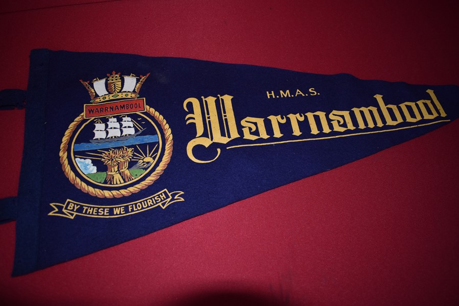 WW2 AUSTRALIAN NAVY PENNANT HMAS WARRNAMBOOL-SOLD